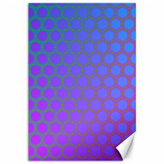 Hex Circle Points Vaporwave One Canvas 12  X 18  by WetdryvacsLair