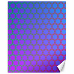 Hex Circle Points Vaporwave One Canvas 16  X 20  by WetdryvacsLair