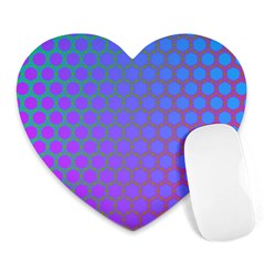 Hex Circle Points Vaporwave One Heart Mousepads by WetdryvacsLair