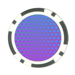 Hex Circle Points Vaporwave One Poker Chip Card Guard by WetdryvacsLair