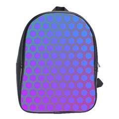 Hex Circle Points Vaporwave One School Bag (large) by WetdryvacsLair