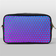 Hex Circle Points Vaporwave One Toiletries Bag (one Side) by WetdryvacsLair