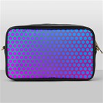 Hex Circle Points Vaporwave One Toiletries Bag (One Side) Front