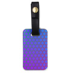 Hex Circle Points Vaporwave One Luggage Tag (one Side) by WetdryvacsLair