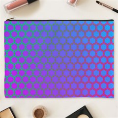 Hex Circle Points Vaporwave One Cosmetic Bag (xxxl) by WetdryvacsLair