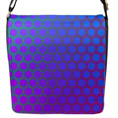 Hex Circle Points Vaporwave One Flap Closure Messenger Bag (s) by WetdryvacsLair