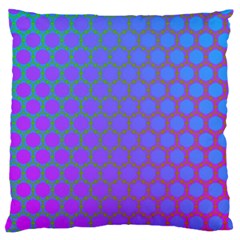 Hex Circle Points Vaporwave One Standard Flano Cushion Case (two Sides) by WetdryvacsLair