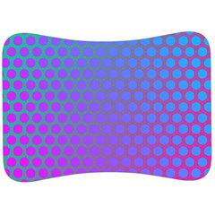 Hex Circle Points Vaporwave One Velour Seat Head Rest Cushion by WetdryvacsLair