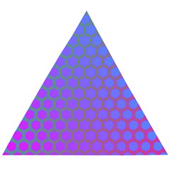 Hex Circle Points Vaporwave One Wooden Puzzle Triangle by WetdryvacsLair