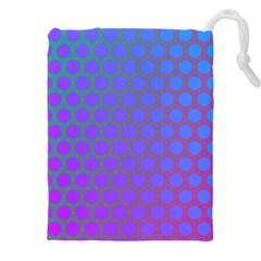 Hex Circle Points Vaporwave One Drawstring Pouch (4xl) by WetdryvacsLair