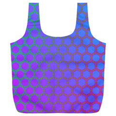 Hex Circle Points Vaporwave One Full Print Recycle Bag (xxl) by WetdryvacsLair