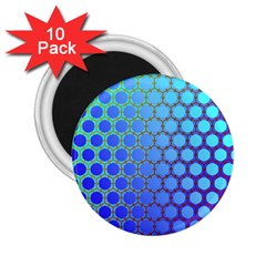 Hex Circle Points Vaporwave Three 2 25  Magnets (10 Pack)  by WetdryvacsLair