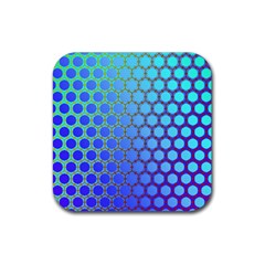 Hex Circle Points Vaporwave Three Rubber Coaster (square) by WetdryvacsLair