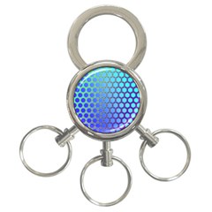 Hex Circle Points Vaporwave Three 3-ring Key Chain by WetdryvacsLair