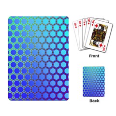 Hex Circle Points Vaporwave Three Playing Cards Single Design (rectangle)