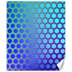 Hex Circle Points Vaporwave Three Canvas 8  X 10  by WetdryvacsLair