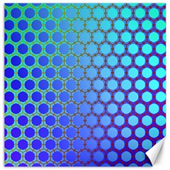 Hex Circle Points Vaporwave Three Canvas 12  X 12  by WetdryvacsLair