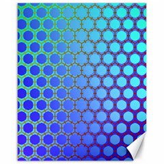 Hex Circle Points Vaporwave Three Canvas 16  X 20  by WetdryvacsLair