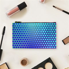 Hex Circle Points Vaporwave Three Cosmetic Bag (small) by WetdryvacsLair