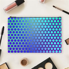 Hex Circle Points Vaporwave Three Cosmetic Bag (large) by WetdryvacsLair