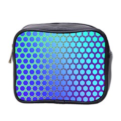 Hex Circle Points Vaporwave Three Mini Toiletries Bag (two Sides) by WetdryvacsLair