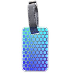 Hex Circle Points Vaporwave Three Luggage Tag (two Sides) by WetdryvacsLair