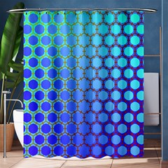 Hex Circle Points Vaporwave Three Shower Curtain 60  X 72  (medium)  by WetdryvacsLair