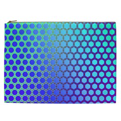 Hex Circle Points Vaporwave Three Cosmetic Bag (xxl) by WetdryvacsLair