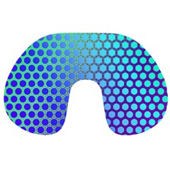 Hex Circle Points Vaporwave Three Travel Neck Pillow by WetdryvacsLair