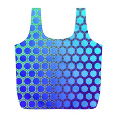 Hex Circle Points Vaporwave Three Full Print Recycle Bag (l) by WetdryvacsLair