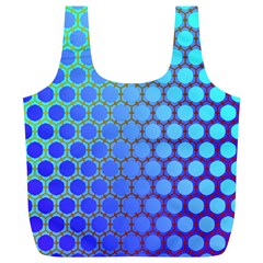 Hex Circle Points Vaporwave Three Full Print Recycle Bag (xl) by WetdryvacsLair