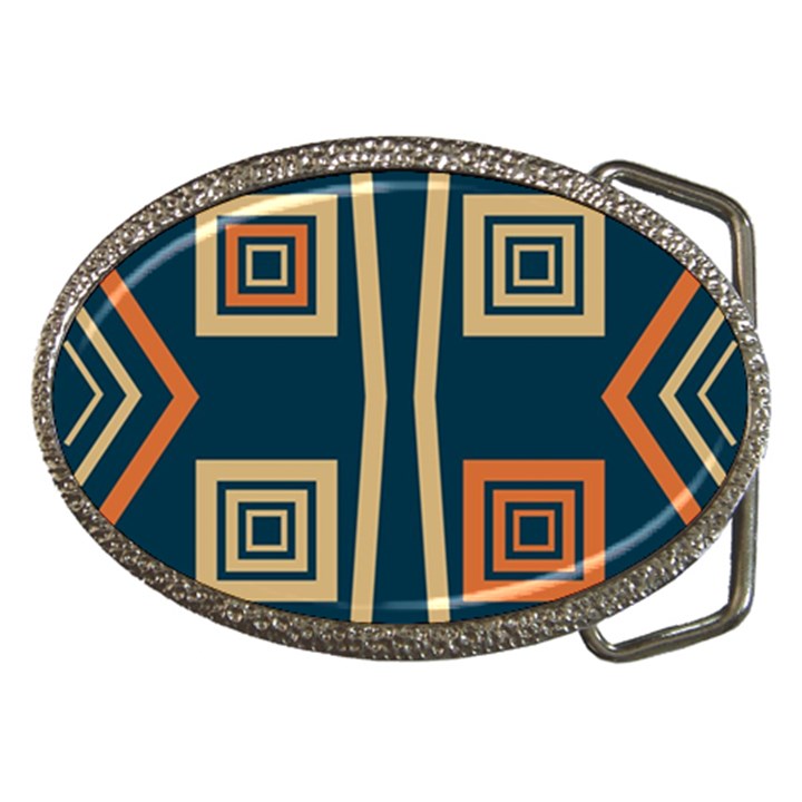 Abstract pattern geometric backgrounds   Belt Buckles