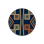 Abstract pattern geometric backgrounds   Rubber Coaster (Round) Front