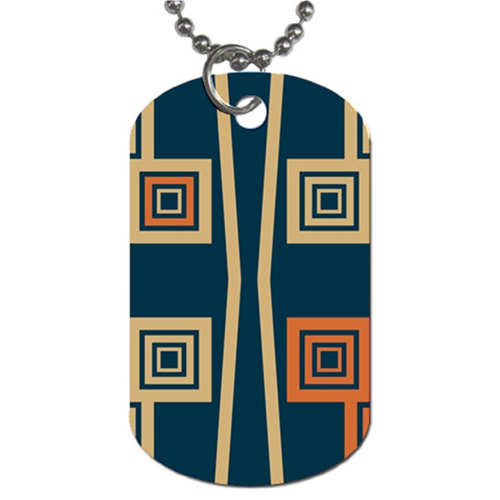 Abstract pattern geometric backgrounds   Dog Tag (Two Sides)