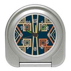 Abstract Pattern Geometric Backgrounds   Travel Alarm Clock by Eskimos