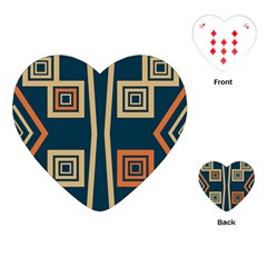 Abstract Pattern Geometric Backgrounds   Playing Cards Single Design (heart) by Eskimos