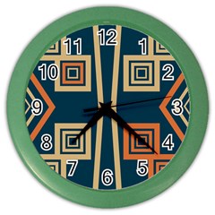 Abstract Pattern Geometric Backgrounds   Color Wall Clock