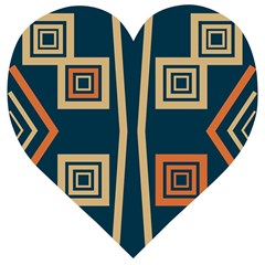 Abstract Pattern Geometric Backgrounds   Wooden Puzzle Heart by Eskimos