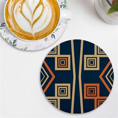 Abstract Pattern Geometric Backgrounds   Uv Print Round Tile Coaster by Eskimos