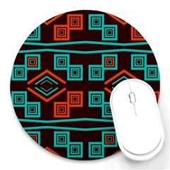 Abstract Pattern Geometric Backgrounds   Round Mousepads by Eskimos