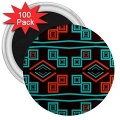 Abstract Pattern Geometric Backgrounds   3  Magnets (100 Pack) by Eskimos