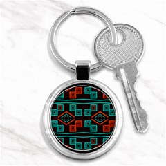 Abstract Pattern Geometric Backgrounds   Key Chain (round) by Eskimos