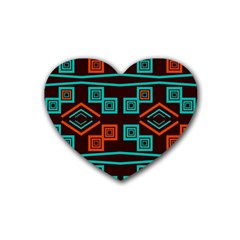 Abstract Pattern Geometric Backgrounds   Rubber Coaster (heart) by Eskimos