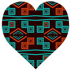 Abstract Pattern Geometric Backgrounds   Wooden Puzzle Heart