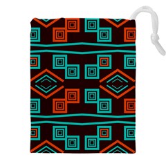 Abstract Pattern Geometric Backgrounds   Drawstring Pouch (5xl) by Eskimos