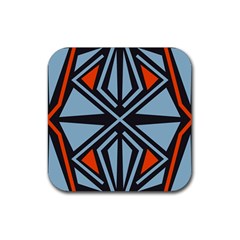 Abstract Geometric Design    Rubber Coaster (square) by Eskimos