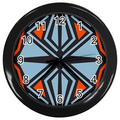 Abstract Geometric Design    Wall Clock (black) by Eskimos