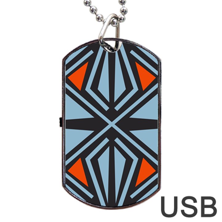 Abstract geometric design    Dog Tag USB Flash (Two Sides)