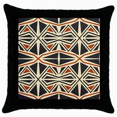 Abstract Geometric Design    Throw Pillow Case (black) by Eskimos