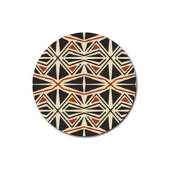 Abstract Geometric Design    Rubber Round Coaster (4 Pack) by Eskimos